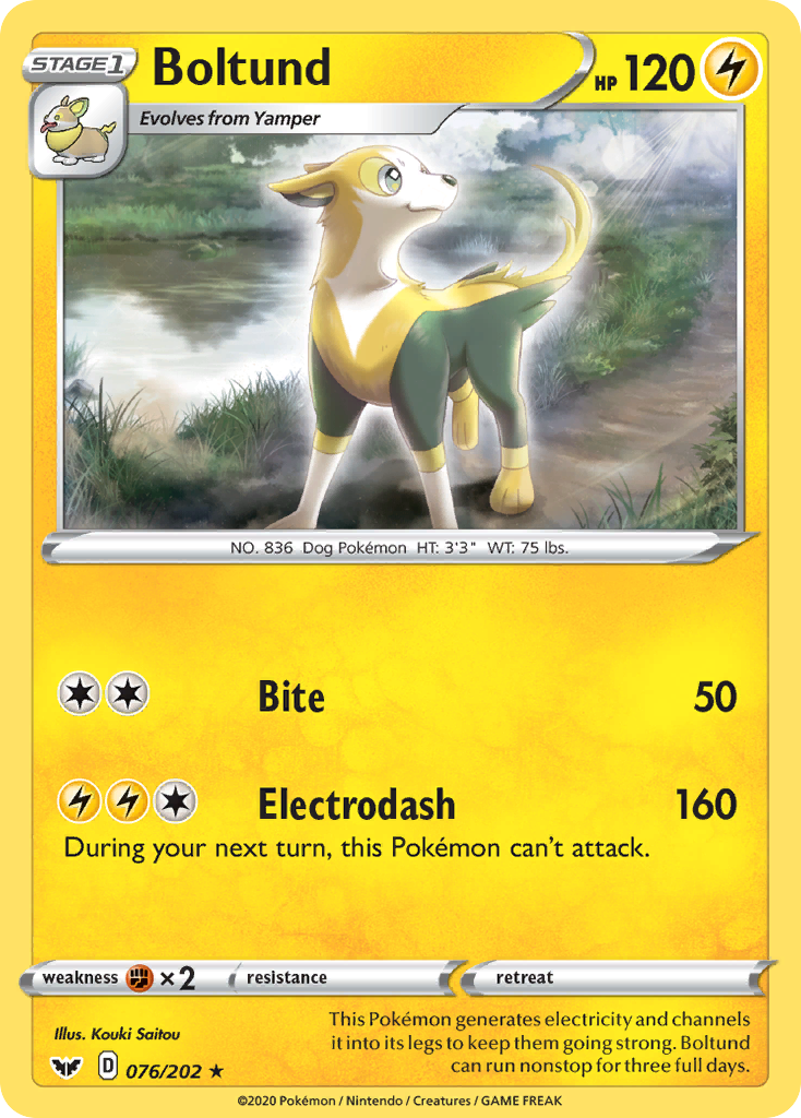 76/202 [SSH] Boltund - Rare Holo