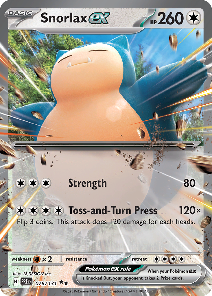76/131 [PRE] Snorlax ex - Double Rare