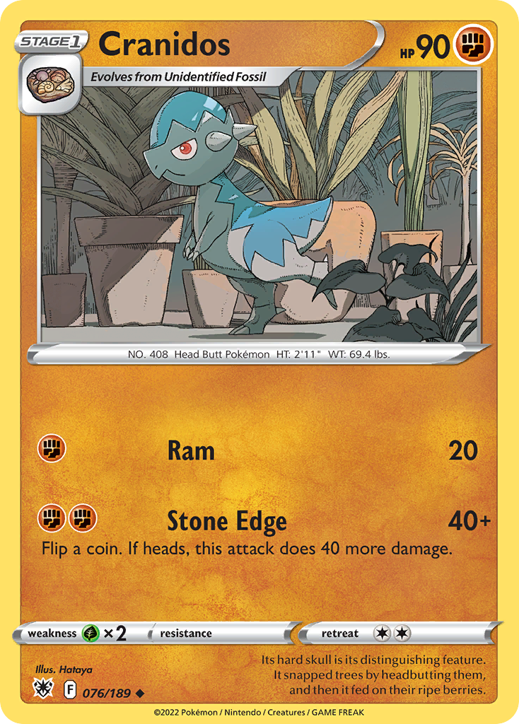 76/189 [ASR] Cranidos - Uncommon