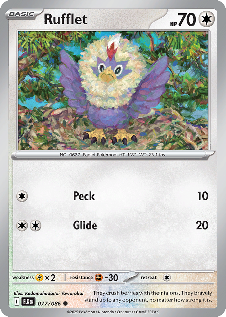 77/86 [BLK] Rufflet - Common