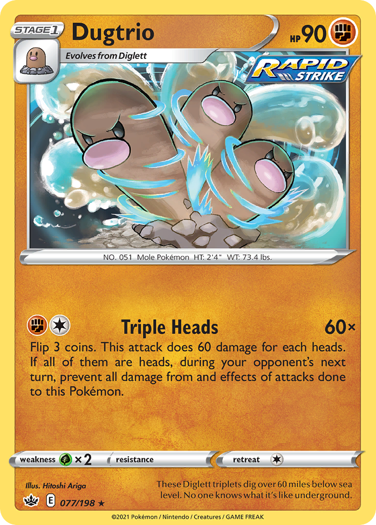 77/198 [CRE] Dugtrio - Rare