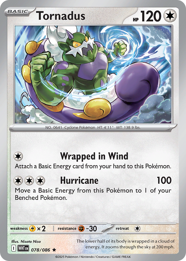78/86 [WHT] Tornadus - Rare