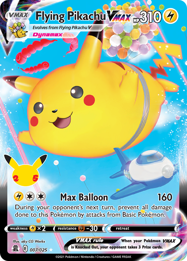 7/25 [CEL] Flying Pikachu VMAX - Rare Holo VMAX