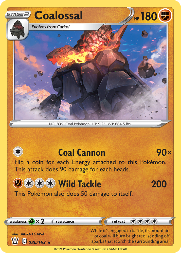 80/163 [BST] Coalossal - Rare Holo