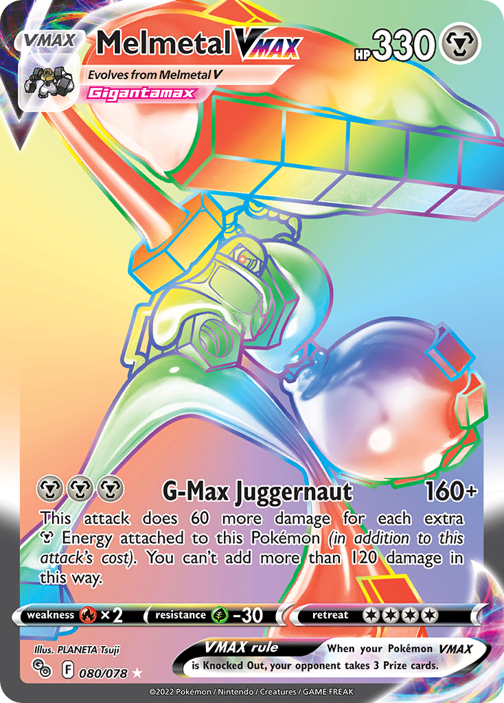 80/78 [PGO] Melmetal VMAX - Rare Rainbow