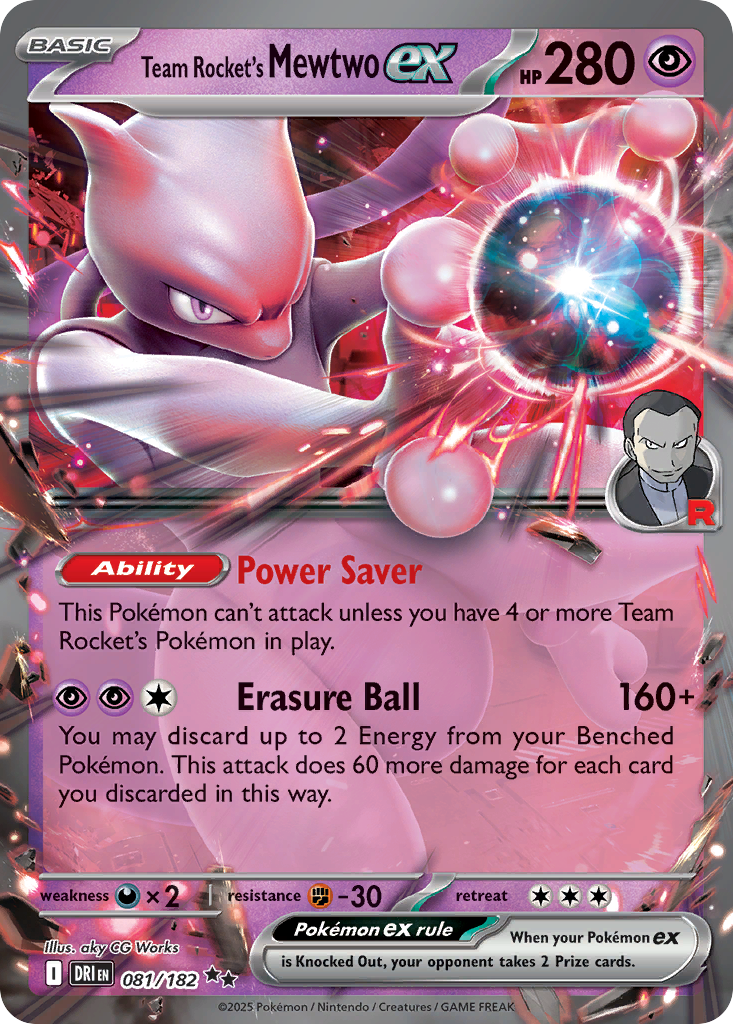 81/182 [DRI] Team Rocket's Mewtwo ex - Double Rare