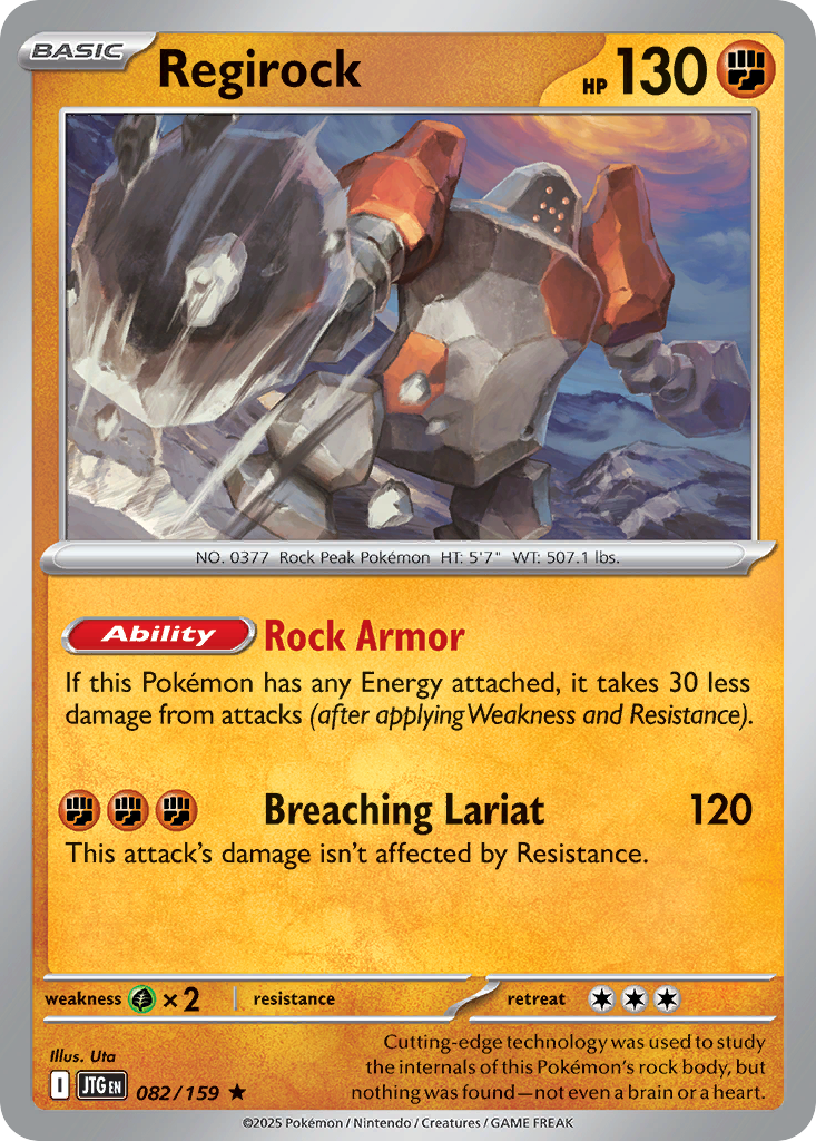 82/159 [JTG] Regirock - Rare