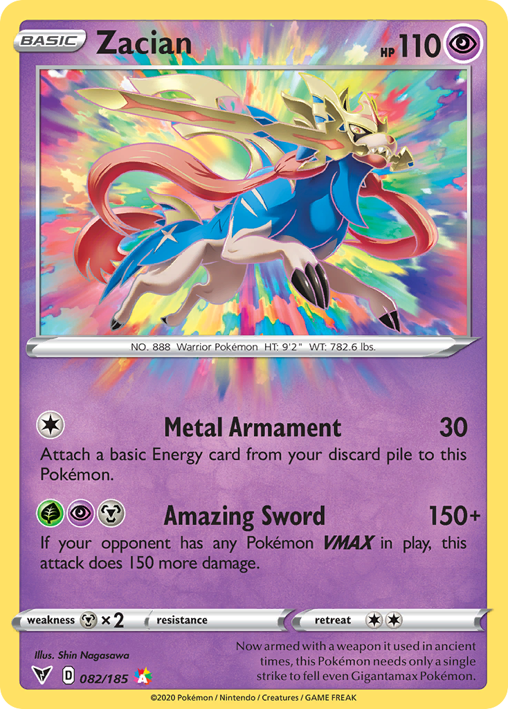 82/185 [VIV] Zacian - Amazing Rare