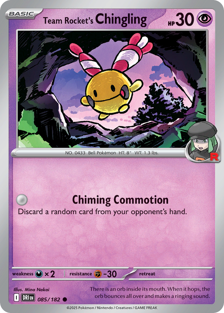 85/182 [DRI] Team Rocket's Chingling - Common