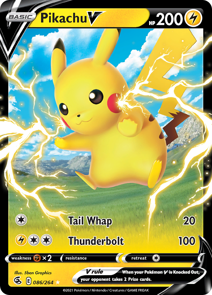86/264 [FST] Pikachu V - Rare Holo V