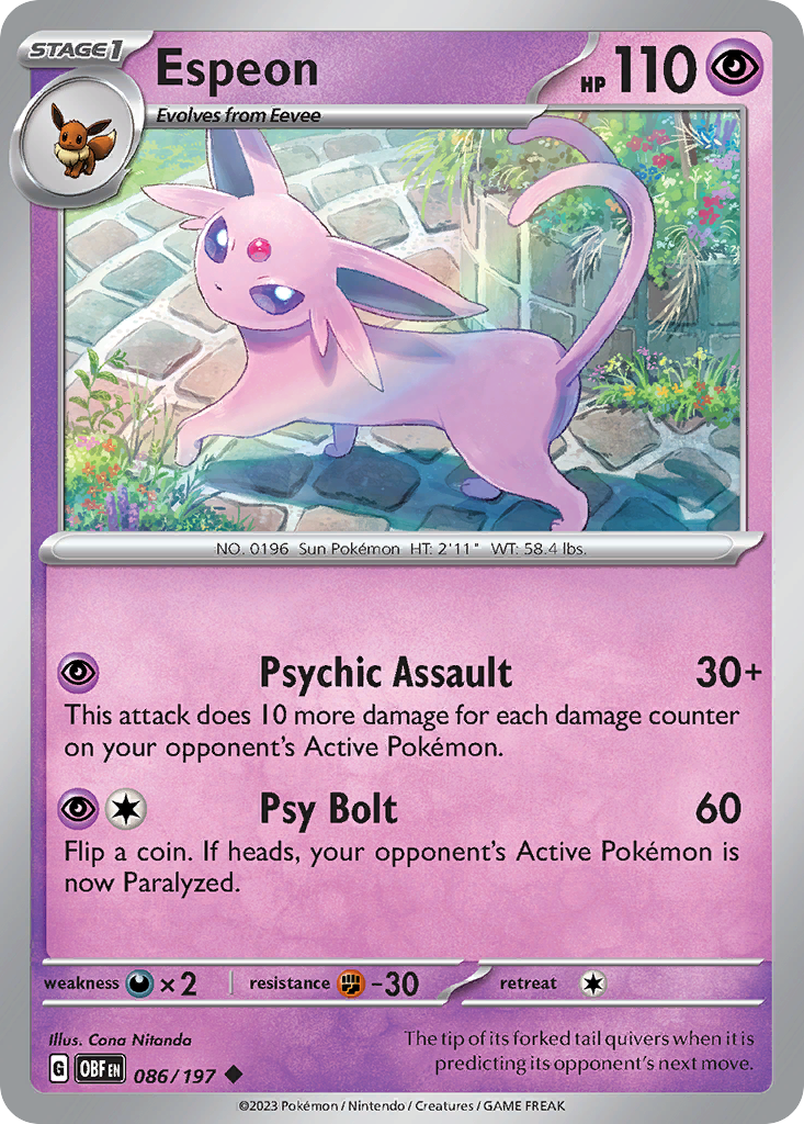 86/197 [SV3] Espeon - Uncommon