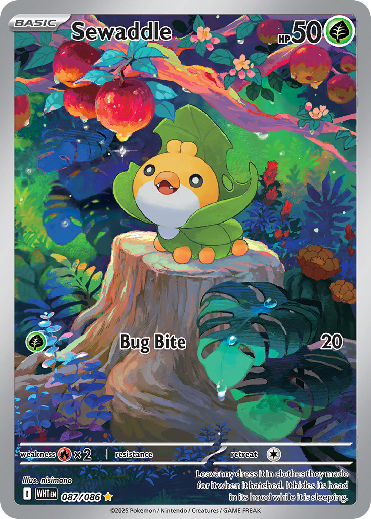87/86 [WHT] Sewaddle - Illustration Rare