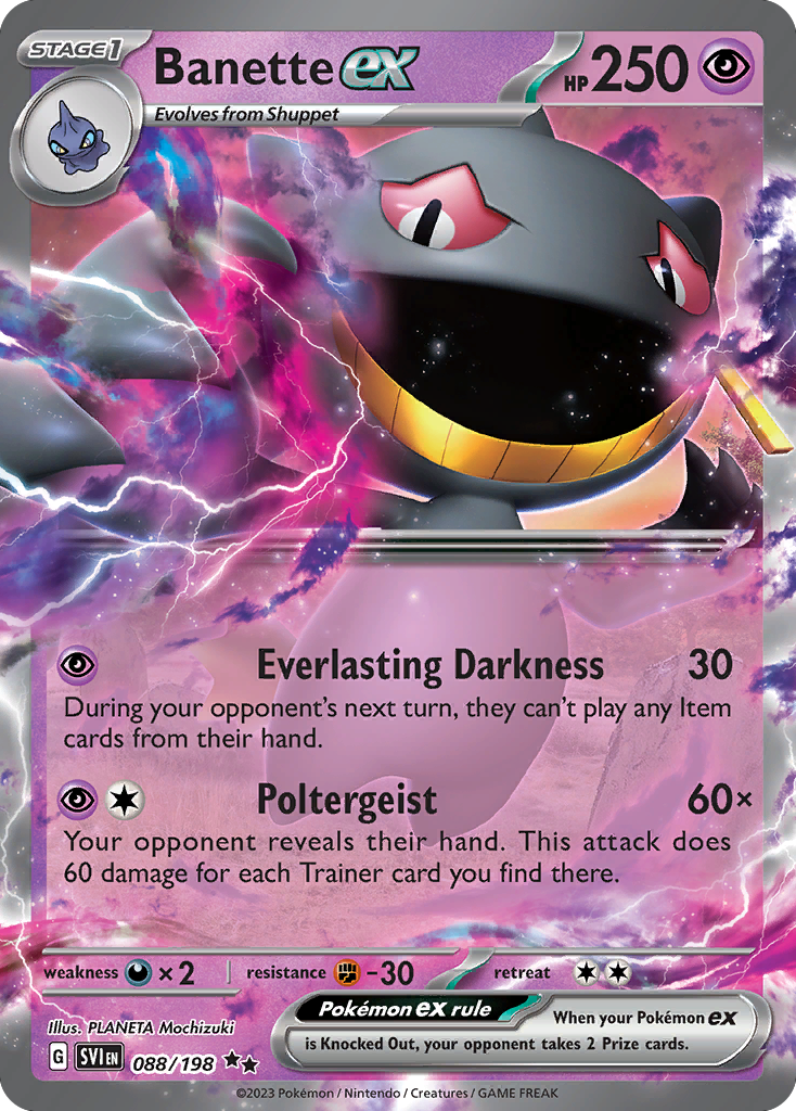 88/198 [SV1] Banette ex - Double Rare