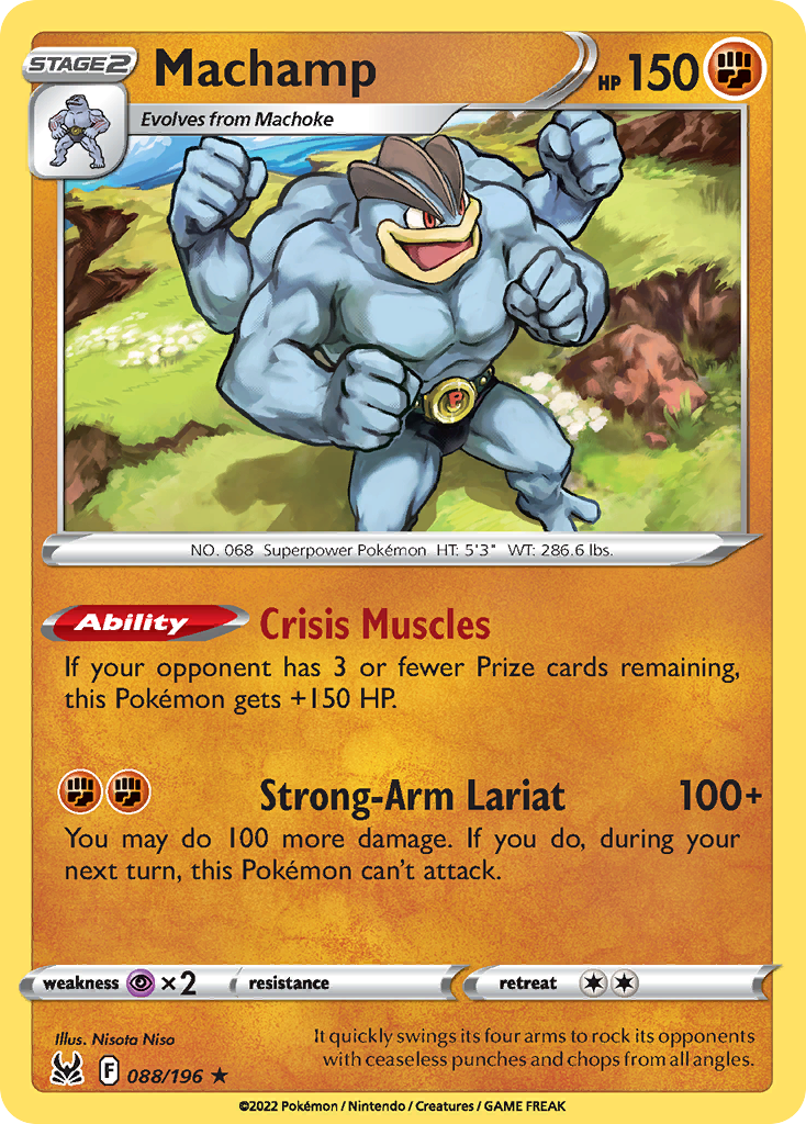 88/196 [LOR] Machamp - Rare Holo