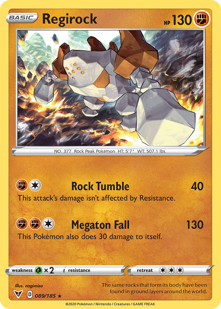 89/185 [VIV] Regirock - Rare Holo