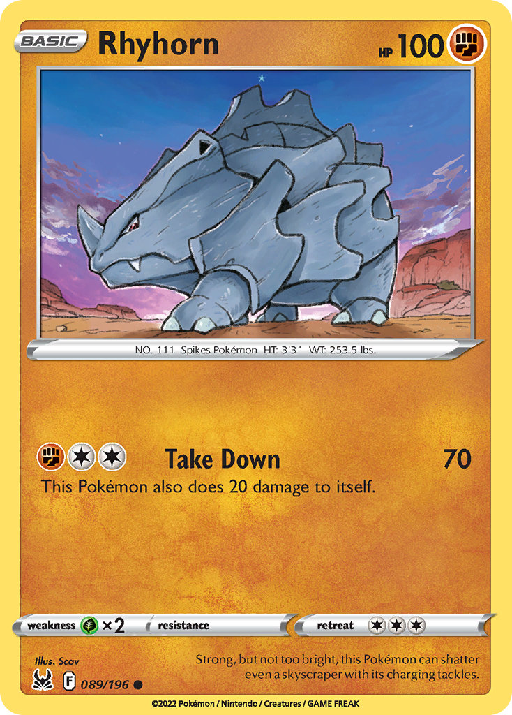 89/196 [LOR] Rhyhorn - Common