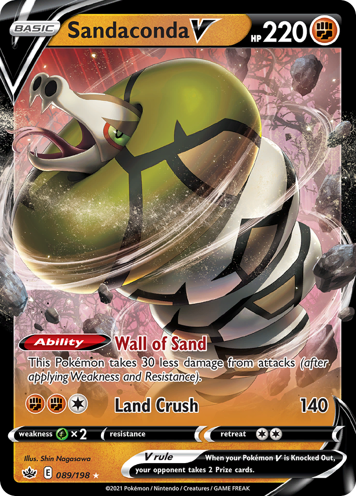 89/198 [CRE] Sandaconda V - Rare Holo V