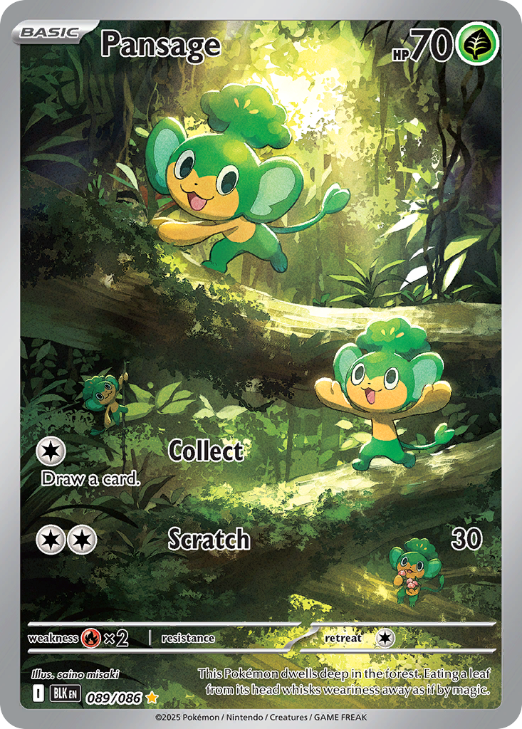 89/86 [BLK] Pansage - Illustration Rare