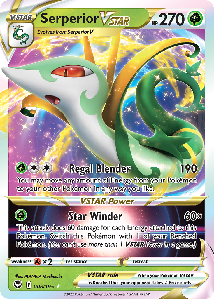 8/195 [SIT] Serperior VSTAR - Rare Holo VSTAR