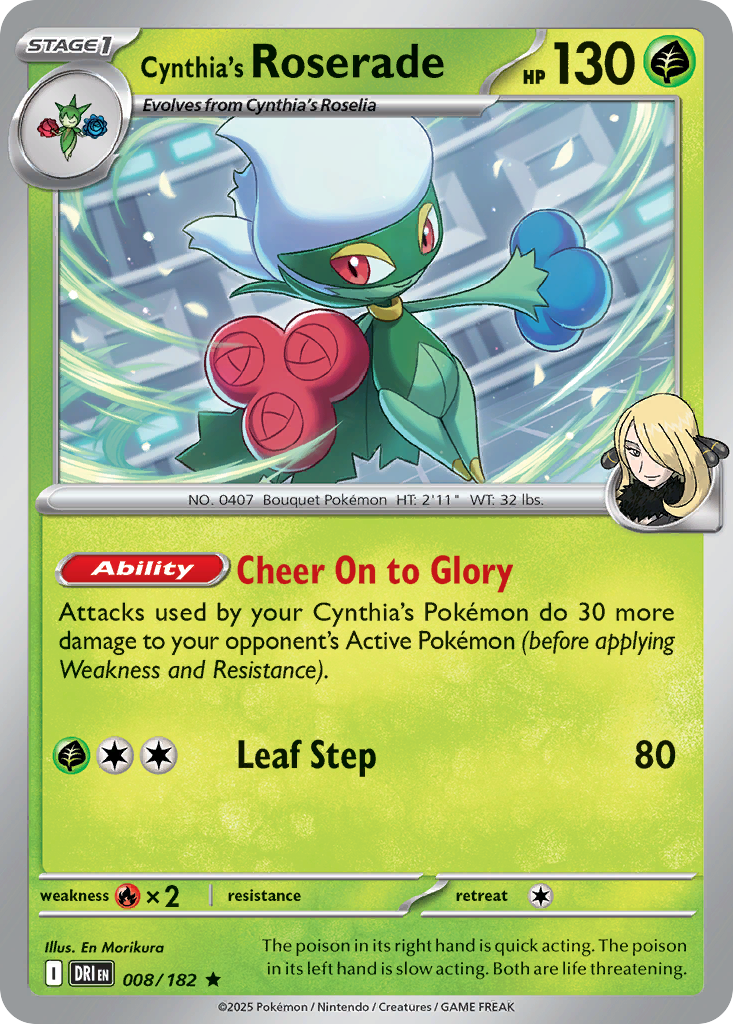 8/182 [DRI] Cynthia's Roserade - Rare