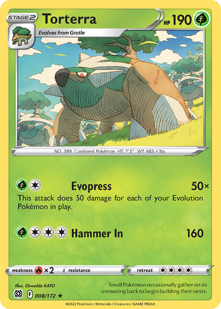 8/172 [BRS] Torterra - Rare Holo