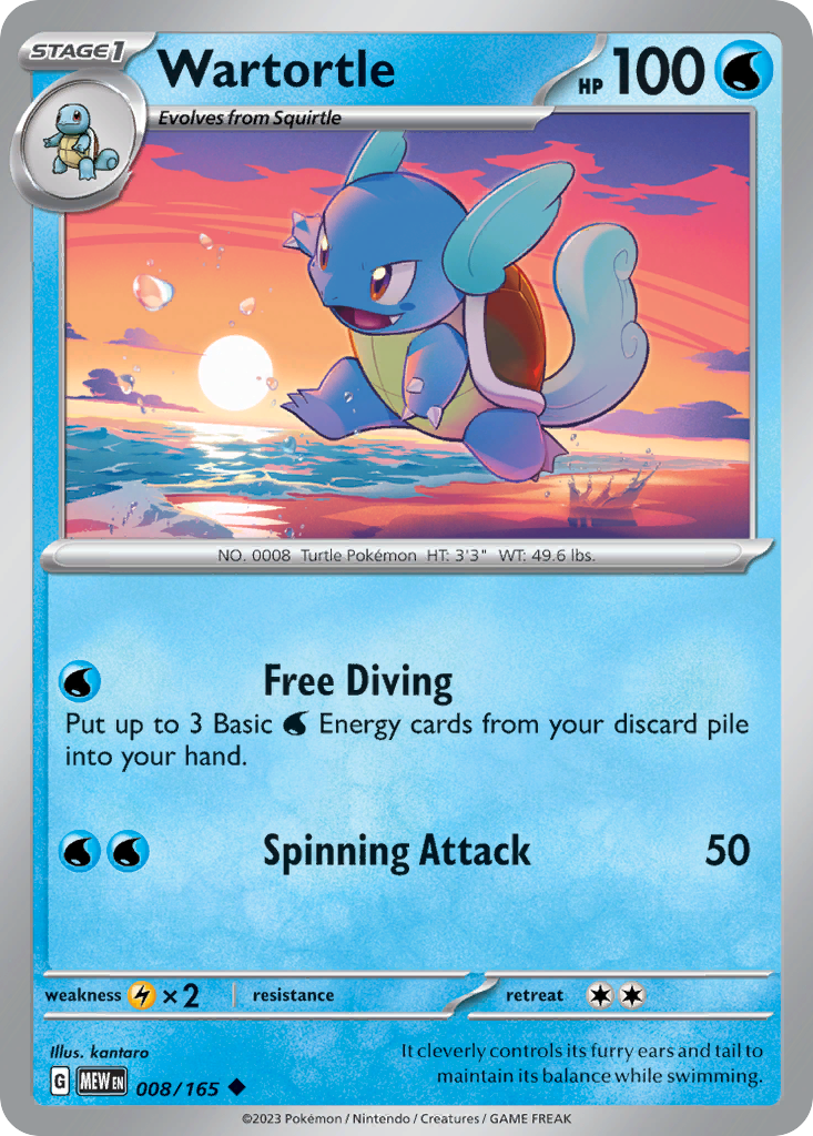 8/165 [SV3PT5] Wartortle - Uncommon