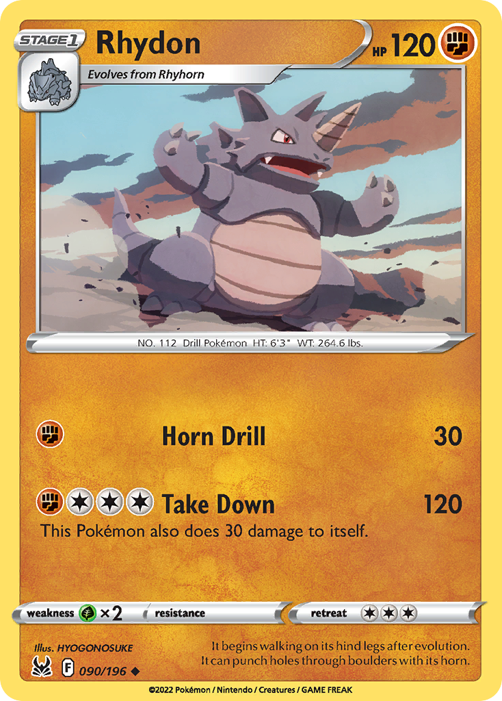 90/196 [LOR] Rhydon - Uncommon