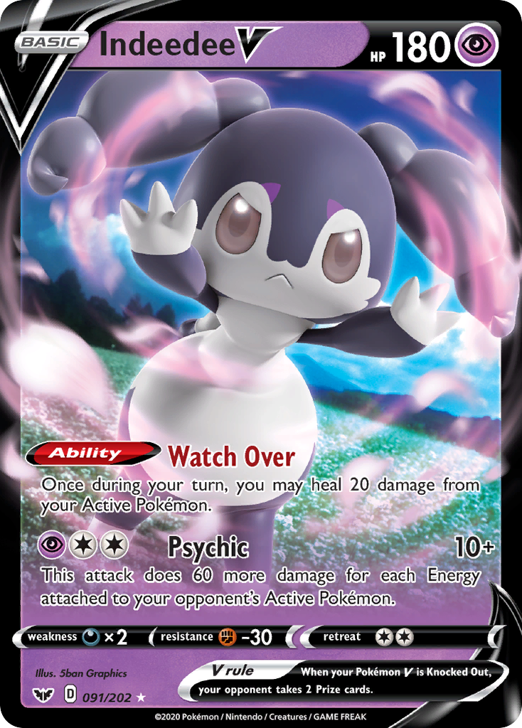 91/202 [SSH] Indeedee V - Rare Holo V
