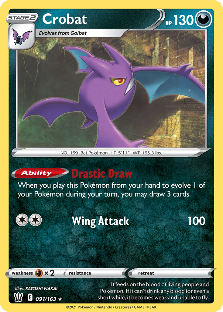 91/163 [BST] Crobat - Rare Holo