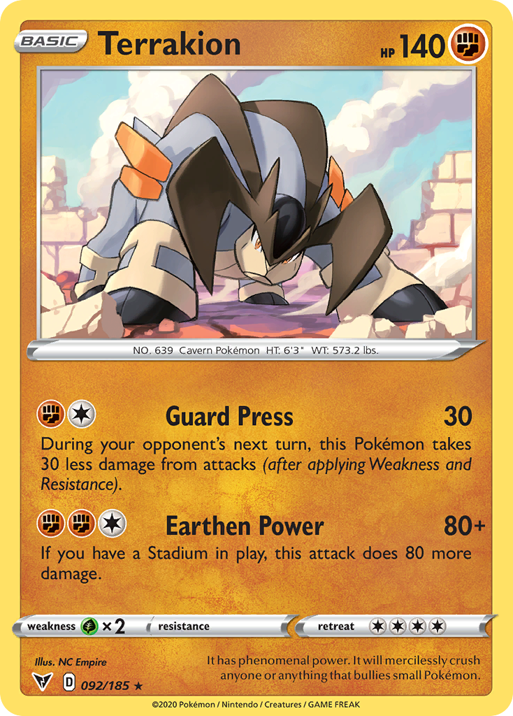 92/185 [VIV] Terrakion - Rare