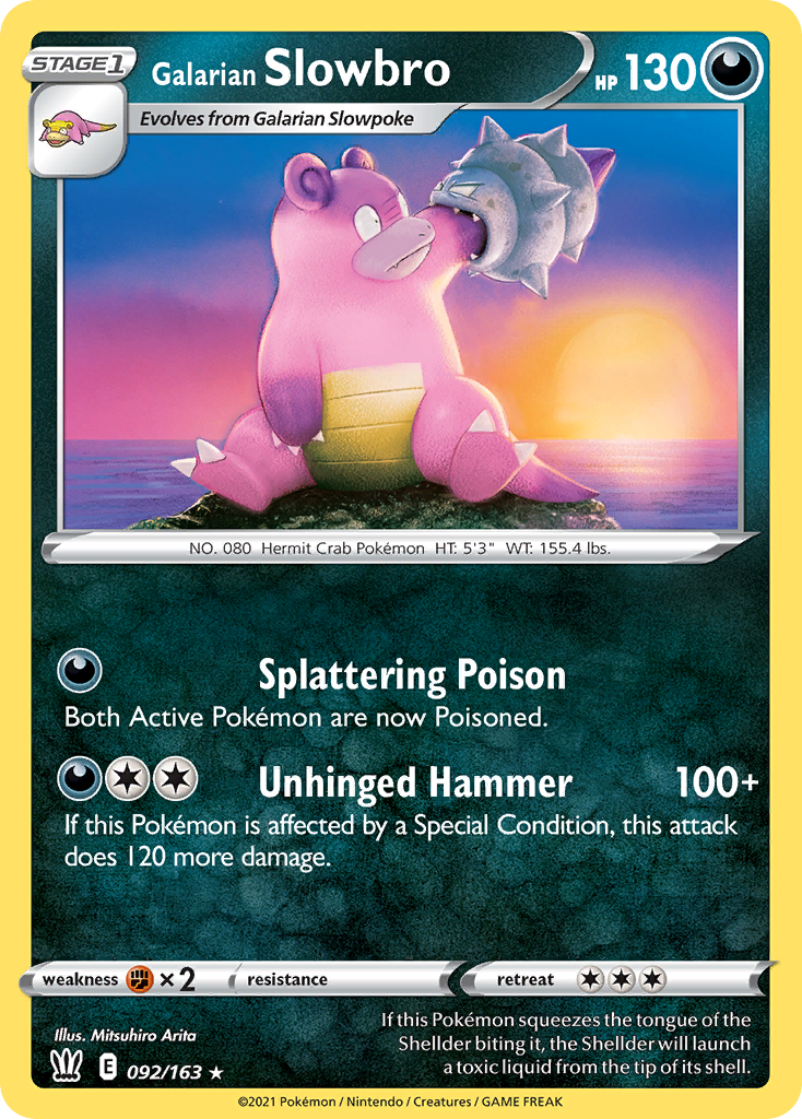 92/163 [BST] Galarian Slowbro - Rare