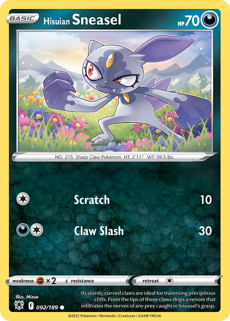 92/189 [ASR] Hisuian Sneasel - Common
