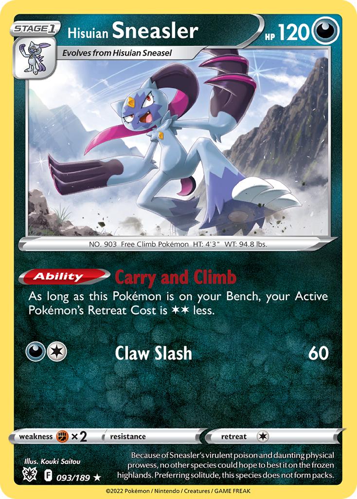 93/189 [ASR] Hisuian Sneasler - Rare Holo