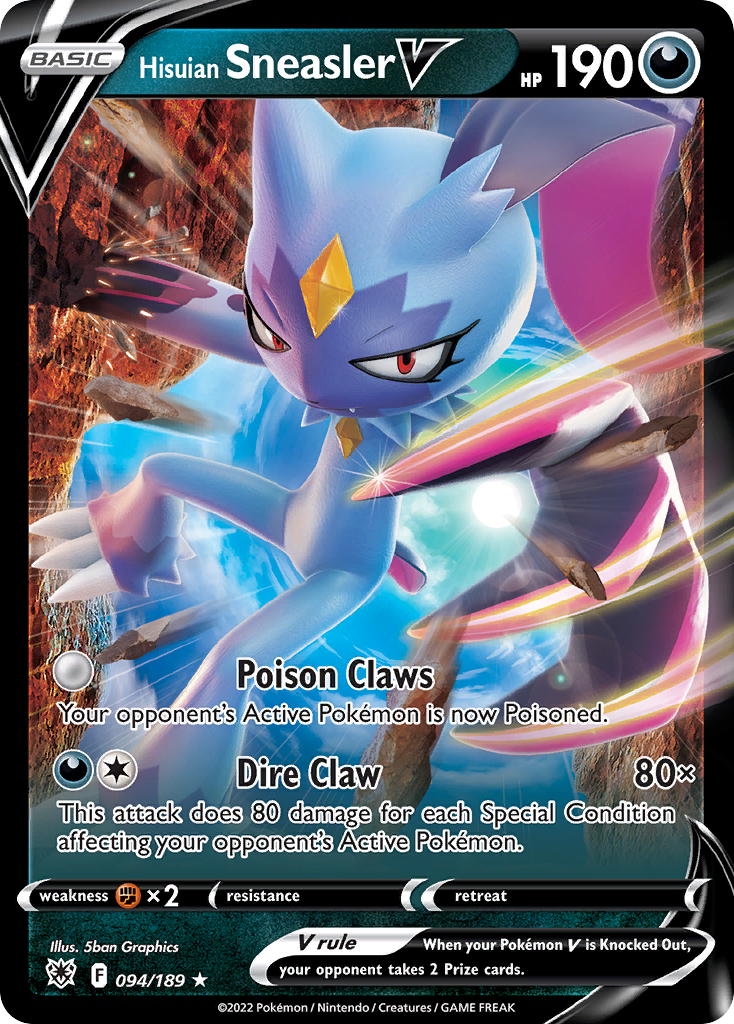 94/189 [ASR] Hisuian Sneasler V - Rare Holo V
