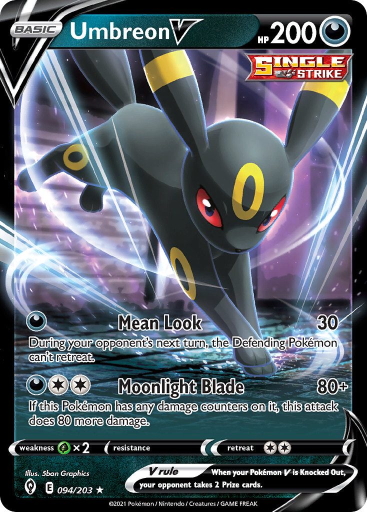 94/203 [EVS] Umbreon V - Rare Holo V