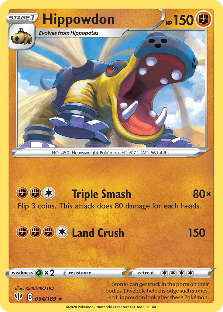 94/189 [DAA] Hippowdon - Rare