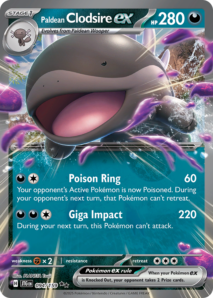 94/159 [JTG] Paldean Clodsire ex - Double Rare