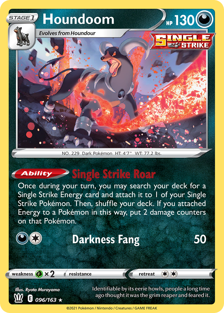 96/163 [BST] Houndoom - Rare Holo