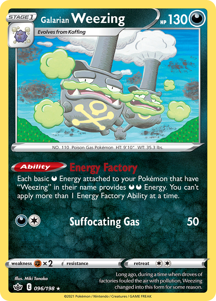 96/198 [CRE] Galarian Weezing - Rare