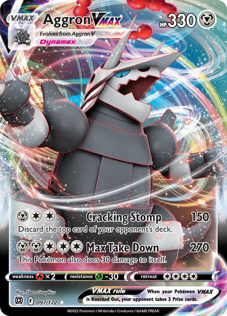 97/172 [BRS] Aggron VMAX - Rare Holo VMAX