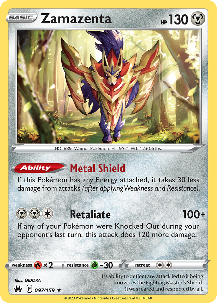 97/159 [CRZ] Zamazenta - Rare Holo
