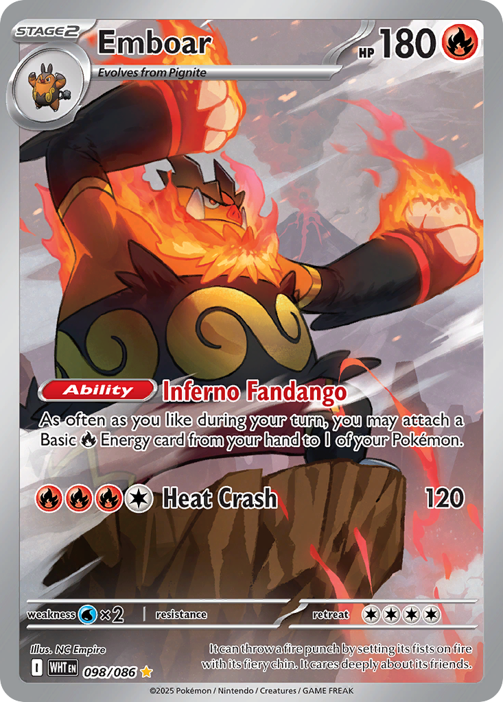 98/86 [WHT] Emboar - Illustration Rare