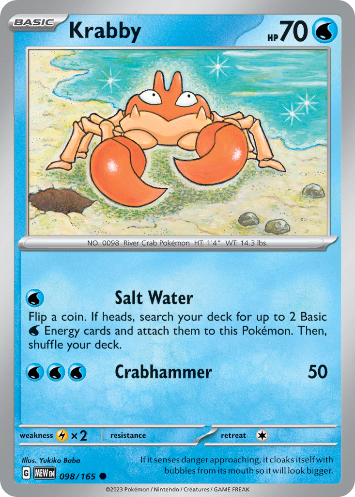 98/165 [SV3PT5] Krabby - Common