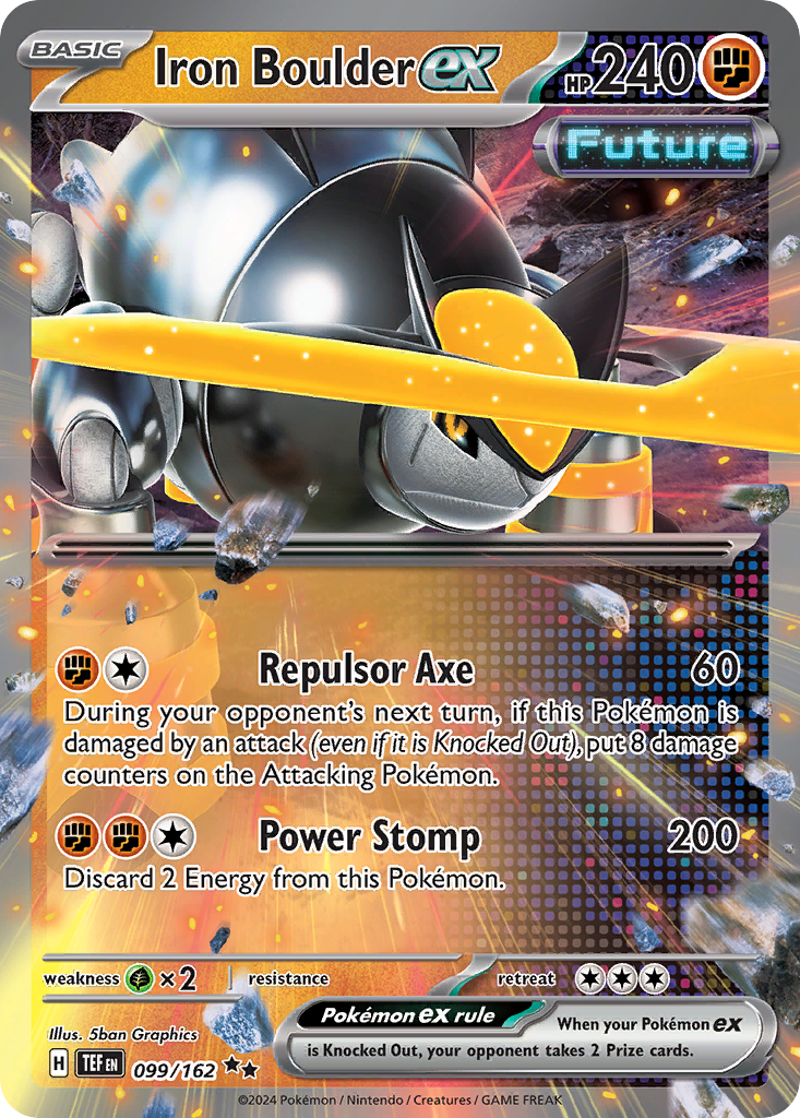 99/162 [TEF] Iron Boulder ex - Double Rare