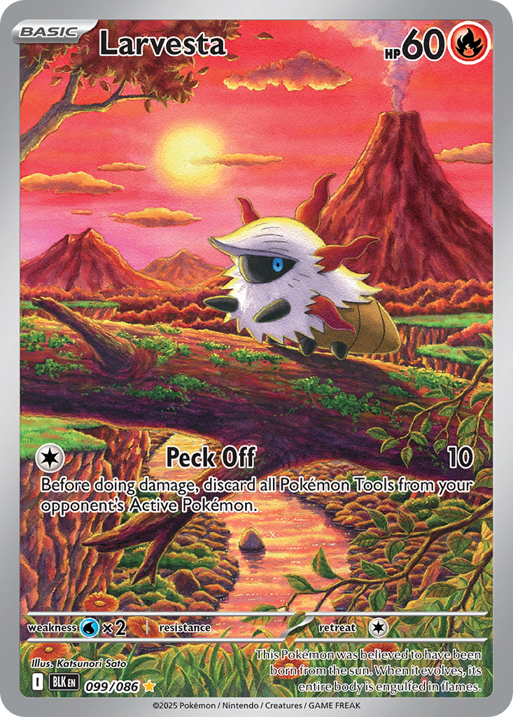 99/86 [BLK] Larvesta - Illustration Rare