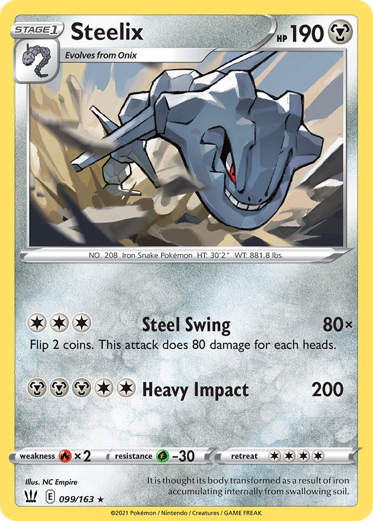 99/163 [BST] Steelix - Rare Holo