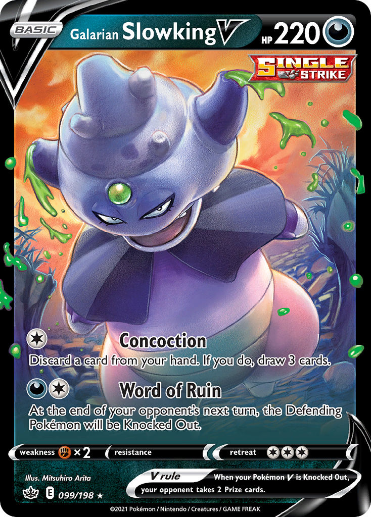 99/198 [CRE] Galarian Slowking V - Rare Holo V