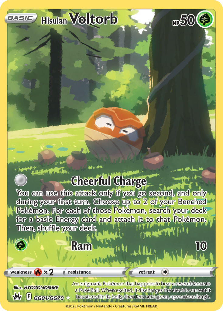GG01/70 [CRZ] Hisuian Voltorb - Trainer Gallery Rare Holo
