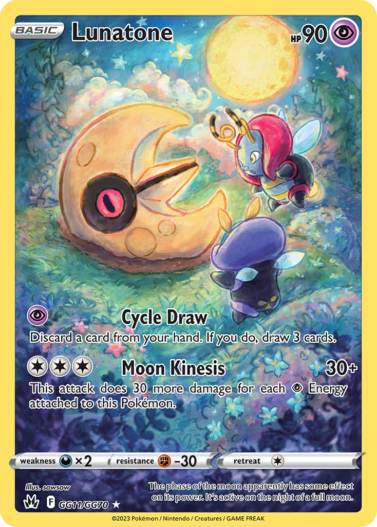 GG11/70 [CRZ] Lunatone - Trainer Gallery Rare Holo