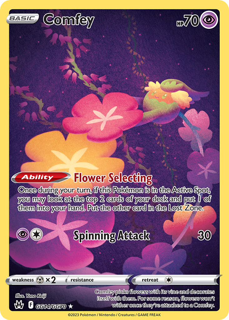 GG14/70 [CRZ] Comfey - Trainer Gallery Rare Holo